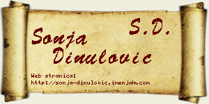 Sonja Dinulović vizit kartica